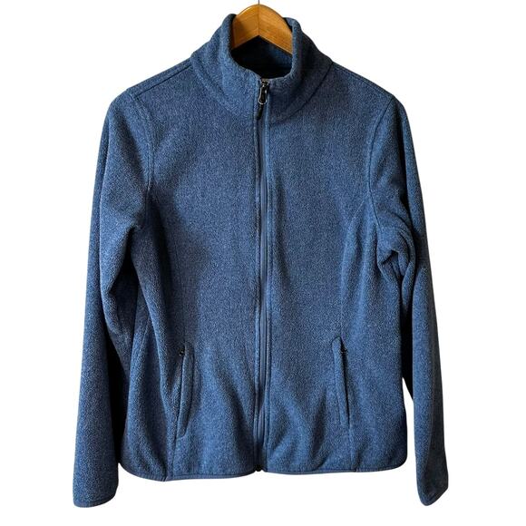 Amazon Essentials Women’s Long Sleeve Full Zip Soft Fleece Jacket Blue Medium - Picture 1 of 11